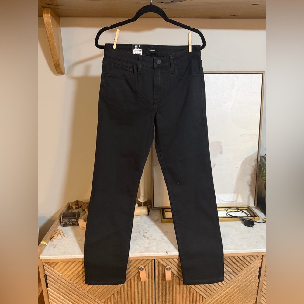 NWT Express Men's Black Slim Fit Denim Jeans